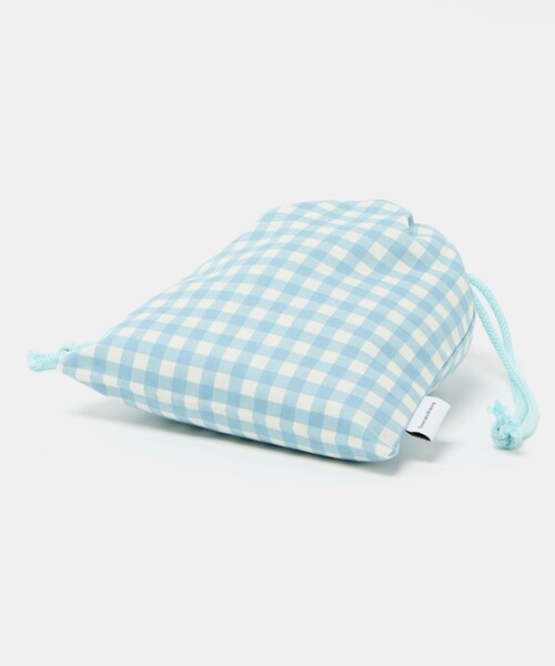 green label relaxing(グリーンレーベルリラクシング)の「巾着バッグ(小)(ギンガム) / キッズ(トートバッグ・キッズ・ライトブルー/ライラック・FREE)」の6枚目の写真