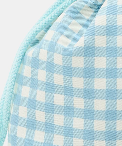 green label relaxing(グリーンレーベルリラクシング)の「巾着バッグ(小)(ギンガム) / キッズ(トートバッグ・キッズ・ライトブルー/ライラック・FREE)」の11枚目の写真
