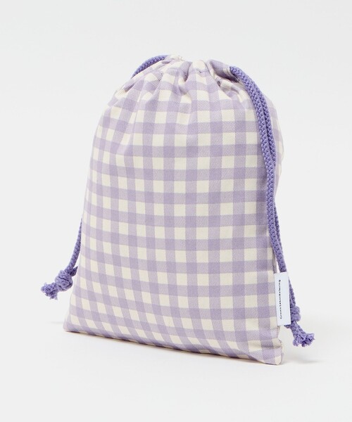 green label relaxing(グリーンレーベルリラクシング)の「巾着バッグ(小)(ギンガム) / キッズ(トートバッグ・キッズ・ライトブルー/ライラック・FREE)」の12枚目の写真
