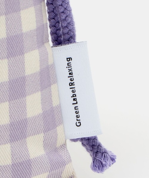 green label relaxing(グリーンレーベルリラクシング)の「巾着バッグ(小)(ギンガム) / キッズ(トートバッグ・キッズ・ライトブルー/ライラック・FREE)」の15枚目の写真