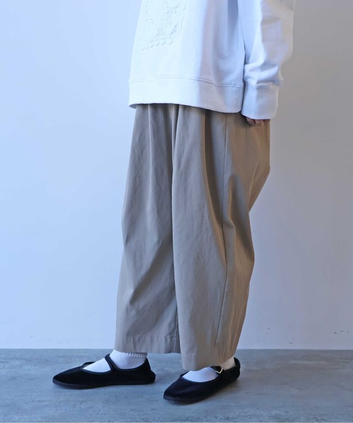 yuni(ユニ )の「60/2強撚twill ゴムタックパンツ 1701PT021261(その他パンツ・レディース・ブラウン/ベージュ・FREE)」の10枚目の写真