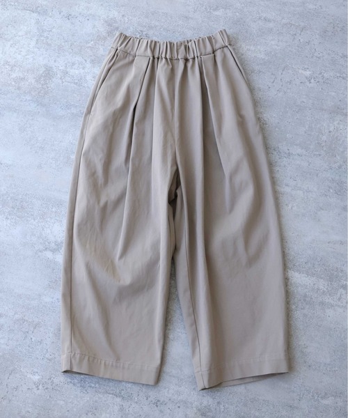 yuni(ユニ )の「60/2強撚twill ゴムタックパンツ 1701PT021261(その他パンツ・レディース・ブラウン/ベージュ・FREE)」の5枚目の写真