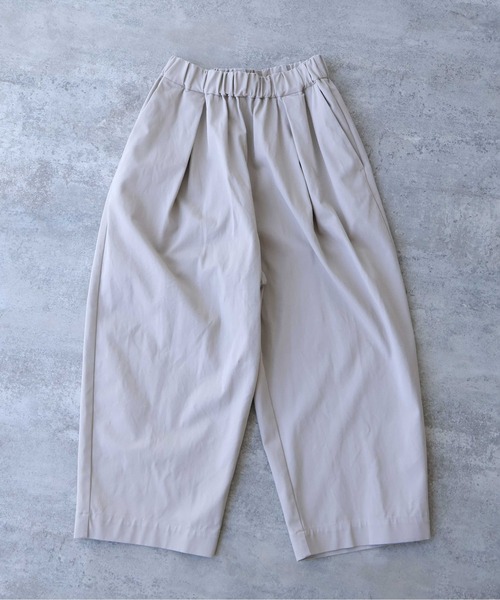 yuni(ユニ )の「60/2強撚twill ゴムタックパンツ 1701PT021261(その他パンツ・レディース・ブラウン/ベージュ・FREE)」の4枚目の写真
