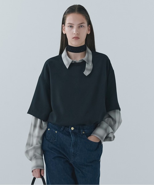 CULLNI(クルニ)の「Dry Stretch Cloth Drawstring Short Sleeve Pullover(Tシャツ/カットソー・メンズ・ブラウン/ブラック/ネイビー・1/0/2)」の3枚目の写真