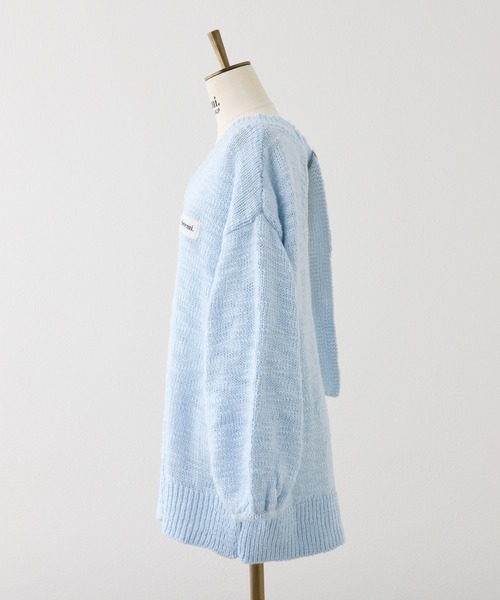 Seemi. byNICECLAUP（ シーミーバイナイスクラップ）の「【Seemi.】スラブニットチュニックワンピース（チュニック・レディース・アイボリー/グレイッシュベージュ/サックスブルー・FREE）」の8枚目の写真