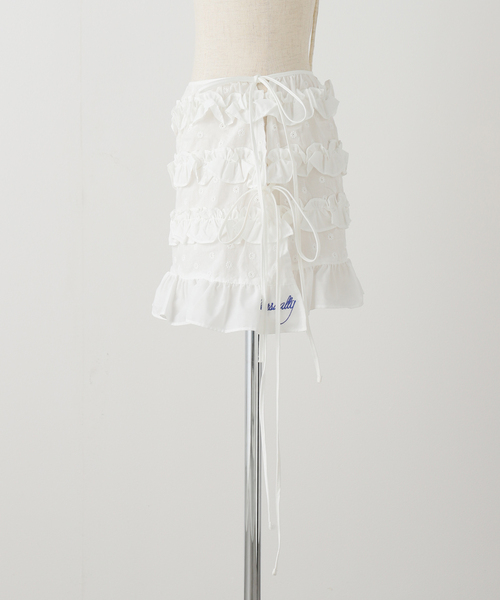 U by SPICK&SPAN（ユーバイスピックアンドスパン）の「【OURSAALTY / アワソルティ】 Aloha Wrap Cover Up（スカート・レディース・ホワイト・FREE）」の2枚目の写真