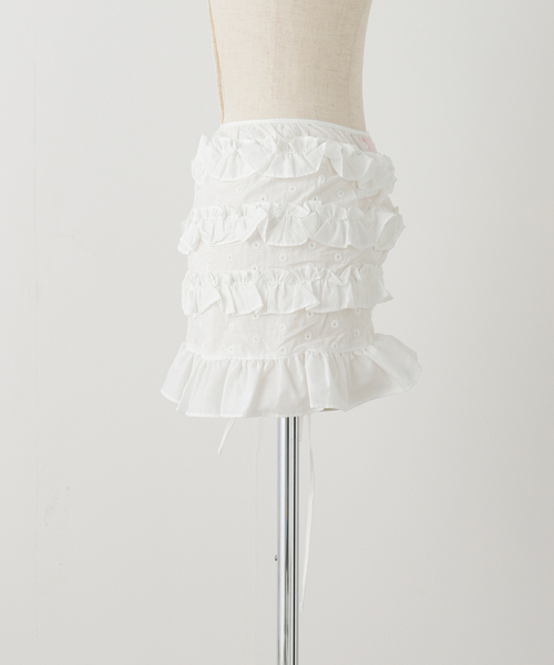 U by SPICK&SPAN（ユーバイスピックアンドスパン）の「【OURSAALTY / アワソルティ】 Aloha Wrap Cover Up（スカート・レディース・ホワイト・FREE）」の4枚目の写真