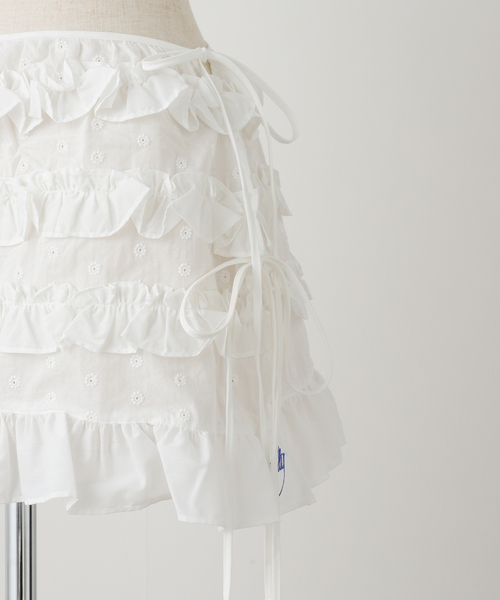 U by SPICK&SPAN（ユーバイスピックアンドスパン）の「【OURSAALTY / アワソルティ】 Aloha Wrap Cover Up（スカート・レディース・ホワイト・FREE）」の5枚目の写真