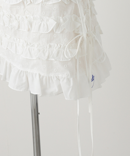 U by SPICK&SPAN（ユーバイスピックアンドスパン）の「【OURSAALTY / アワソルティ】 Aloha Wrap Cover Up（スカート・レディース・ホワイト・FREE）」の6枚目の写真