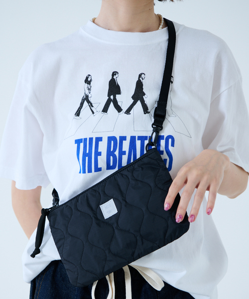 MIS（エムアイエス）の「【MIS/エムアイエス】ミリタリーキルトサコッシュ / 2WAY（ボディバッグ/ウエストポーチ・レディース・ピンク/ベージュ/ブラック/ブルー・フリー）」の6枚目の写真