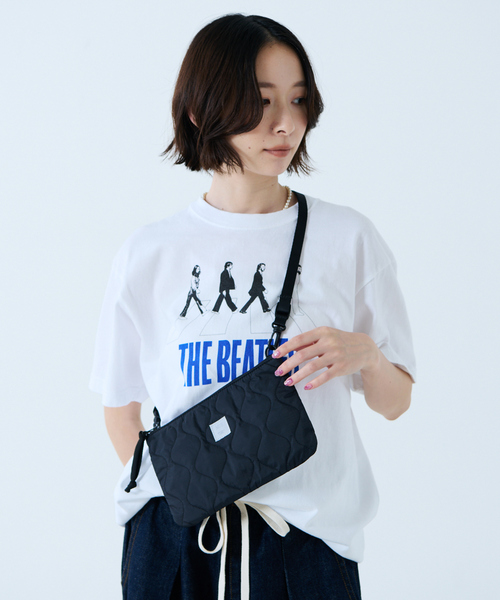 MIS（エムアイエス）の「【MIS/エムアイエス】ミリタリーキルトサコッシュ / 2WAY（ボディバッグ/ウエストポーチ・レディース・ピンク/ベージュ/ブラック/ブルー・フリー）」の7枚目の写真