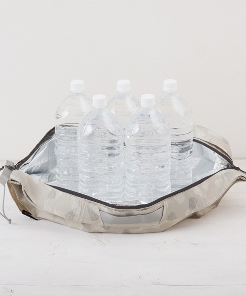 Shupatto(シュパット)の「マーナ(marna) Shupatto 保冷バッグ 20L 一気にたためる(エコバッグ/サブバッグ・レディース・ナチュラル/インディゴブルー・M)」の5枚目の写真