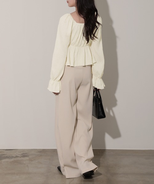 nouvellemoi(ヌーベルモイ)の「2WAYシボ加工ペプラムオフショルブラウス(その他トップス・レディース・ブラック/アイボリー/ピンク・FREE)」の13枚目の写真