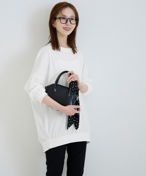 coca(coca)(コカ)の「ドルマンスリーブ長袖Tシャツ(Tシャツ/カットソー・レディース・ライトグレー/ホワイト・L/M/S)」の8枚目の写真