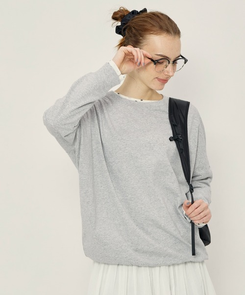 coca(coca)(コカ)の「ドルマンスリーブ長袖Tシャツ(Tシャツ/カットソー・レディース・ライトグレー/ホワイト・L/M/S)」の14枚目の写真