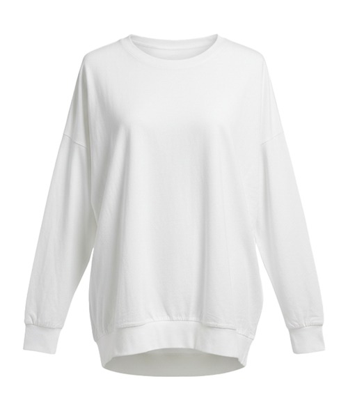 coca(coca)(コカ)の「ドルマンスリーブ長袖Tシャツ(Tシャツ/カットソー・レディース・ライトグレー/ホワイト・L/M/S)」の22枚目の写真
