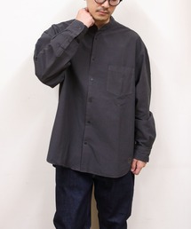 ORCIVAL | ORCIVAL/オーシバル　ガーメントダイポプリン バンドカラー ロングスリーブシャツ　BAND COLLAR POPLIN LONG SLEEVE SHIRT　OR-B0444 GDP(シャツ/ブラウス)