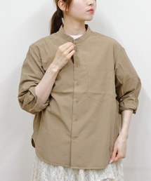 ORCIVAL（オーシバル）の「ORCIVAL/オーシバル　ガーメントダイポプリン バンドカラー ロングスリーブシャツ　BAND COLLAR POPLIN LONG SLEEVE SHIRT　OR-B0444 GDP（シャツ/ブラウス）」