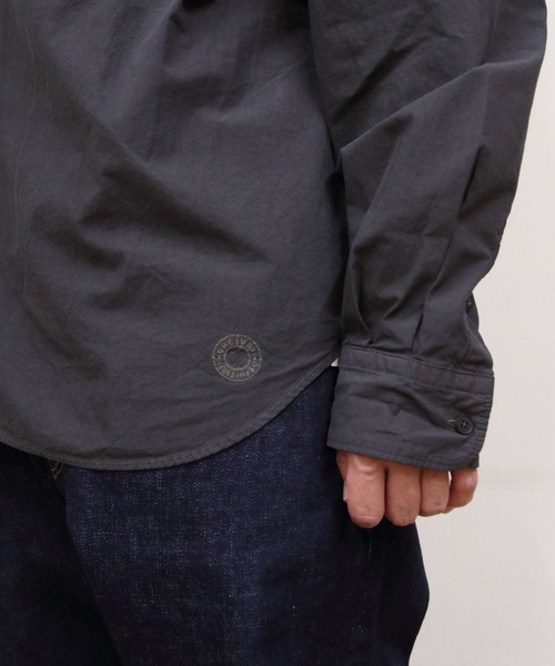 ORCIVAL(オーシバル)の「ORCIVAL/オーシバル ガーメントダイポプリン バンドカラー ロングスリーブシャツ BAND COLLAR POPLIN LONG SLEEVE SHIRT OR-B0444 GDP(シャツ/ブラウス・メンズ・ダークベージュ/チャコールグレー/クリーム・1/5/4)」の5枚目の写真