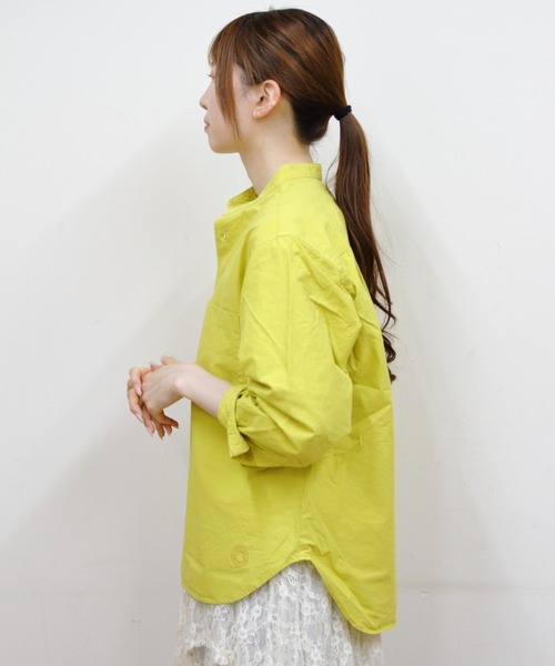ORCIVAL(オーシバル)の「ORCIVAL/オーシバル ガーメントダイポプリン バンドカラー ロングスリーブシャツ BAND COLLAR POPLIN LONG SLEEVE SHIRT OR-B0444 GDP(シャツ/ブラウス・メンズ・ダークベージュ/チャコールグレー/クリーム/イエロー・1/5/4)」の20枚目の写真