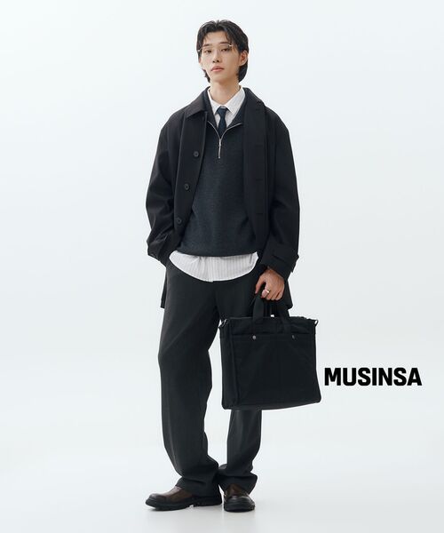 MUSINSA STANDARD（ムシンサスタンダード）の「リラックスドダブルピンストライプポプリンシャツ [ホワイト/ライトグレー]（シャツ/ブラウス・メンズ・その他・SMALL/MEDIUM/LARGE/X-LARGE/2XL）」の10枚目の写真