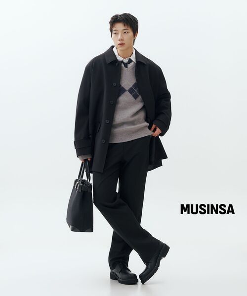 MUSINSA STANDARD（ムシンサスタンダード）の「リラックスドダブルピンストライプポプリンシャツ [ホワイト/ライトグレー]（シャツ/ブラウス・メンズ・その他・SMALL/MEDIUM/LARGE/X-LARGE/2XL）」の12枚目の写真