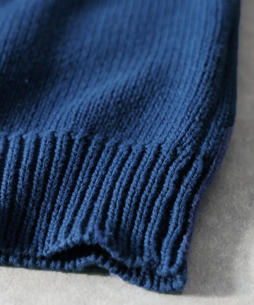 antiqua(アンティカ)の「綿100 Vネック ニット(ニット/セーター・レディース・ベージュ/ブルー/ブラック・ONESIZE)」の21枚目の写真