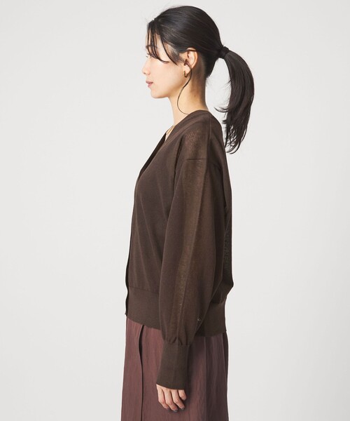 green label relaxing（グリーンレーベルリラクシング）の「【結論シリーズ】ビューティーネック2WAYカーデ ウォッシャブル（カーディガン/ボレロ・レディース・ナチュラル/ブラック/ダークブラウン/ピンク/ケリーグリーン・FREE）」の15枚目の写真