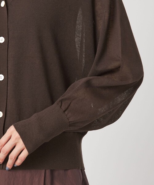 green label relaxing（グリーンレーベルリラクシング）の「【結論シリーズ】ビューティーネック2WAYカーデ ウォッシャブル（カーディガン/ボレロ・レディース・ナチュラル/ブラック/ダークブラウン/ピンク/ケリーグリーン・FREE）」の6枚目の写真