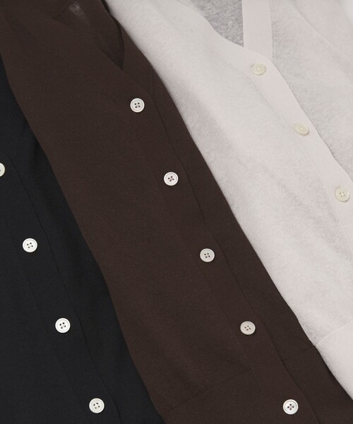 green label relaxing（グリーンレーベルリラクシング）の「【結論シリーズ】ビューティーネック2WAYカーデ ウォッシャブル（カーディガン/ボレロ・レディース・ナチュラル/ブラック/ダークブラウン/ピンク/ケリーグリーン・FREE）」の9枚目の写真