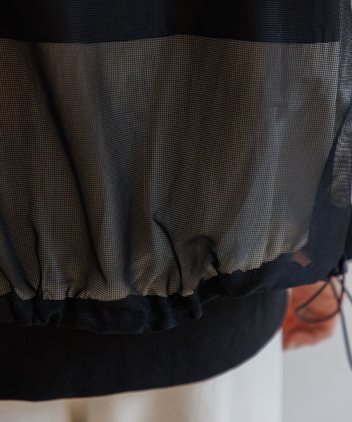 Paradise Picnic(パラダイスピクニック)の「メッシュ切替配色ブルゾン(ブルゾン・レディース・グレイッシュベージュ/チャコールグレー・FREE)」の22枚目の写真