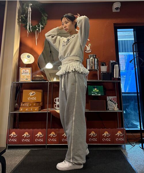 HAVISM（ヘビズム）の「ROSE LACE SWEATPANTS(GREY)（スウェットパンツ・レディース・その他・ONE SIZE）」の4枚目の写真