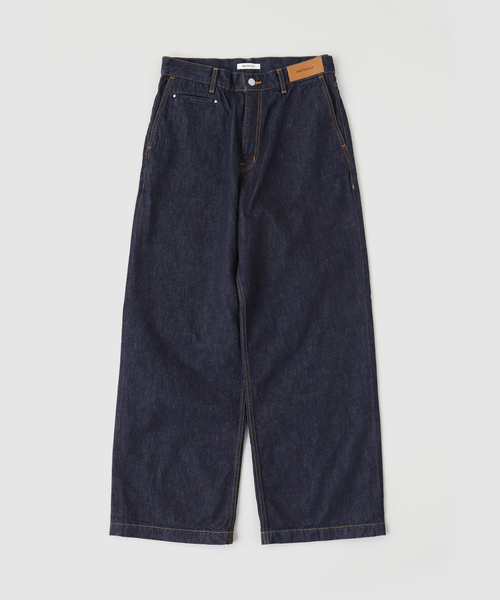 MATSUFUJI(マツフジ)の「MATSUFUJI / マツフジ WIDE DENIM TROUSERS(デニムパンツ・メンズ・ネイビー・3/2)」の1枚目の写真