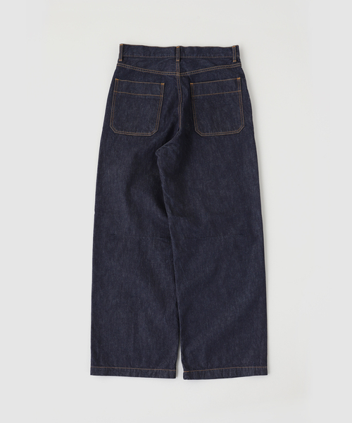 MATSUFUJI(マツフジ)の「MATSUFUJI / マツフジ WIDE DENIM TROUSERS(デニムパンツ・メンズ・ネイビー・3/2)」の2枚目の写真