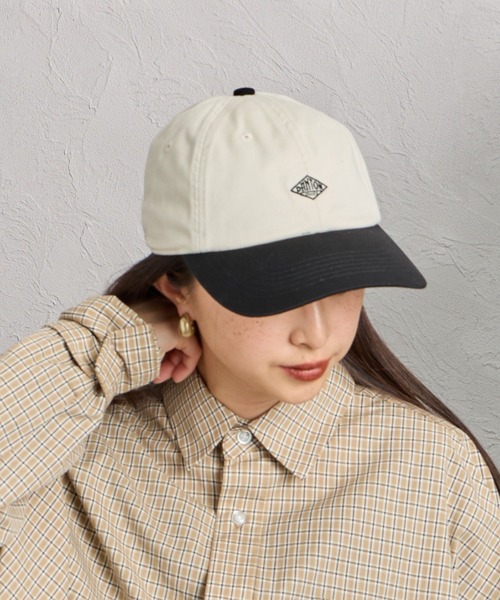 DANTON（ダントン）の「[DANTON/ダントン] 6パネル チノクロスバイカラーキャップ（キャップ・レディース・ライトベージュ/キナリ・F）」の2枚目の写真