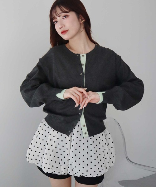 earth music&ecology（アースミュージックアンドエコロジー）の「【UVカット】カラーコンビニットカーディガン（カーディガン/ボレロ・レディース・チャコールグレー/グレー/アイボリー/ベージュ・FREE）」の3枚目の写真