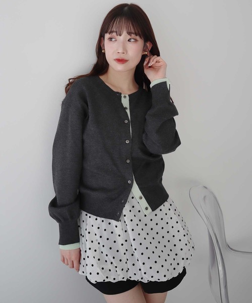 earth music&ecology（アースミュージックアンドエコロジー）の「【UVカット】カラーコンビニットカーディガン（カーディガン/ボレロ・レディース・チャコールグレー/グレー/アイボリー/ベージュ・FREE）」の8枚目の写真