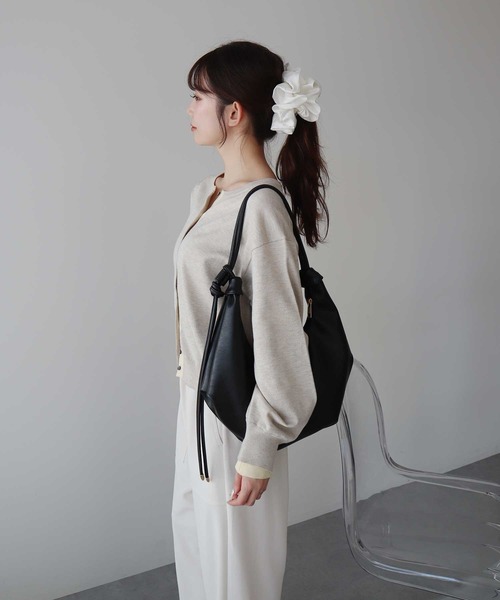 earth music&ecology（アースミュージックアンドエコロジー）の「【UVカット】カラーコンビニットカーディガン（カーディガン/ボレロ・レディース・チャコールグレー/グレー/アイボリー/ベージュ・FREE）」の20枚目の写真