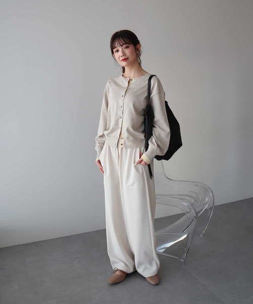 earth music&ecology（アースミュージックアンドエコロジー）の「【UVカット】カラーコンビニットカーディガン（カーディガン/ボレロ・レディース・チャコールグレー/グレー/アイボリー/ベージュ・FREE）」の22枚目の写真