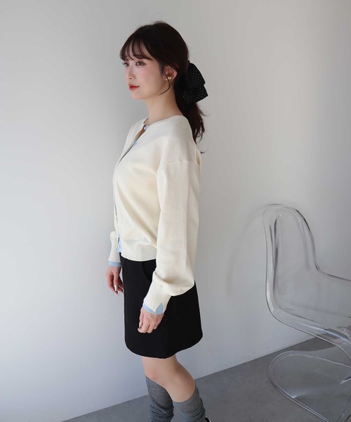 earth music&ecology（アースミュージックアンドエコロジー）の「【UVカット】カラーコンビニットカーディガン（カーディガン/ボレロ・レディース・チャコールグレー/グレー/アイボリー/ベージュ・FREE）」の15枚目の写真