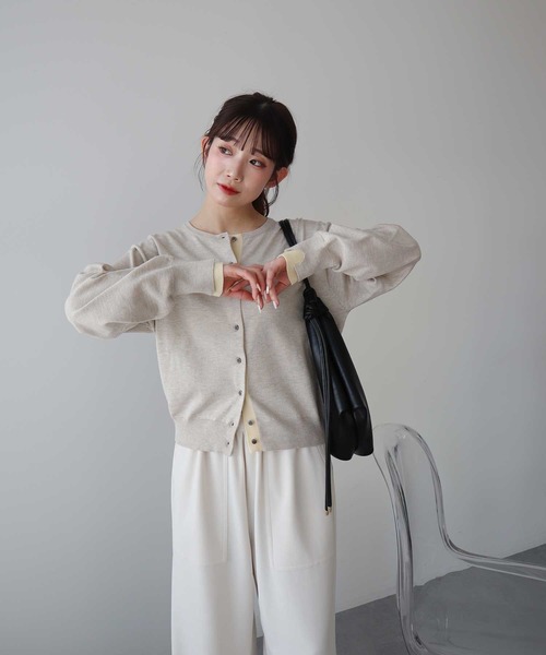 earth music&ecology（アースミュージックアンドエコロジー）の「【UVカット】カラーコンビニットカーディガン（カーディガン/ボレロ・レディース・チャコールグレー/グレー/アイボリー/ベージュ・FREE）」の18枚目の写真