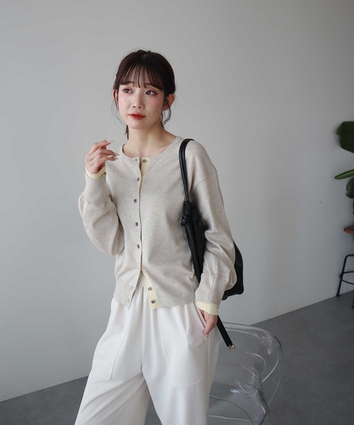 earth music&ecology（アースミュージックアンドエコロジー）の「【UVカット】カラーコンビニットカーディガン（カーディガン/ボレロ・レディース・チャコールグレー/グレー/アイボリー/ベージュ・FREE）」の19枚目の写真