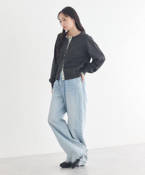 earth music&ecology（アースミュージックアンドエコロジー）の「【UVカット】カラーコンビニットカーディガン（カーディガン/ボレロ・レディース・チャコールグレー/グレー/アイボリー/ベージュ・FREE）」の7枚目の写真