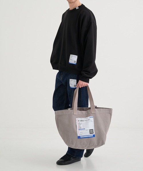 In・stru(men-tal).（インストルメンタル）の「【MIHARAYASUHIRO/ミハラヤスヒロ】COTTON CANVAS TOTE BAG/in・stru(men-tal).（トートバッグ・メンズ・ブラック/ライトグレー・FREE）」の16枚目の写真