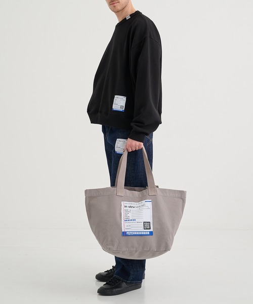 In・stru(men-tal).（インストルメンタル）の「【MIHARAYASUHIRO/ミハラヤスヒロ】COTTON CANVAS TOTE BAG/in・stru(men-tal).（トートバッグ・メンズ・ブラック/ライトグレー・FREE）」の17枚目の写真