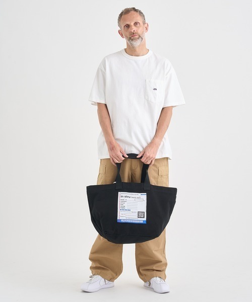 In・stru(men-tal).（インストルメンタル）の「【MIHARAYASUHIRO/ミハラヤスヒロ】COTTON CANVAS TOTE BAG/in・stru(men-tal).（トートバッグ・メンズ・ブラック/ライトグレー・FREE）」の6枚目の写真