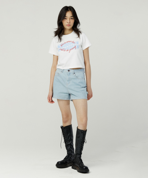 MAGOODGAN(メックウッドガン)の「ミニト7934カーペンターライトインディゴミニショーツパンツ(その他パンツ・レディース・その他・30/25/26/28)」の4枚目の写真