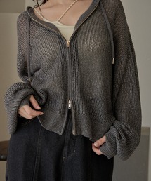 mideal（マイディール）の「glitter sheer hoodie / ラメシアーパーカー（パーカー）」