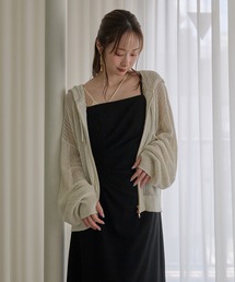mideal（マイディール）の「glitter sheer hoodie / ラメシアーパーカー（パーカー）」