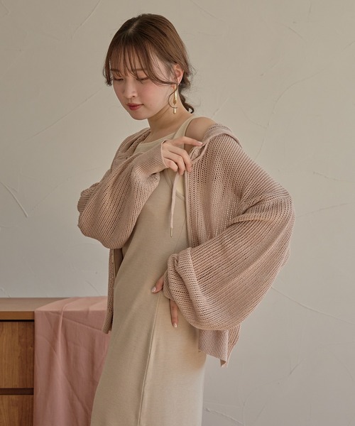 mideal(マイディール)の「glitter sheer hoodie / ラメシアーパーカー(パーカー・レディース・チャコールグレー/アイボリー/ピンク・FREE)」の10枚目の写真